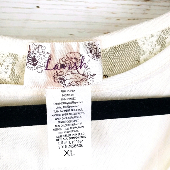 Lavish Ivory Lace Top - Picture 2 of 4